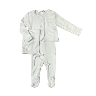Light Blue Pointelle Layette Set