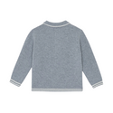 Gray Collared Half Button Sweater