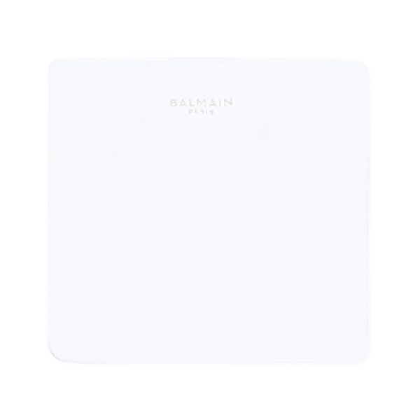 White and Cream Balmain Logo Blanket