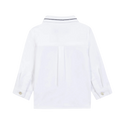 White with Navy Detail Baby Collared Shirt
