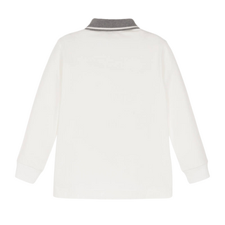 White/Grey Polo Sweater