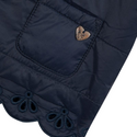 Navy Baby Frill Puffer Jacket