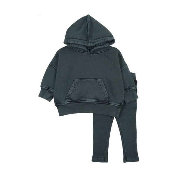 Black Baby Sweatpants + Hoodie Set