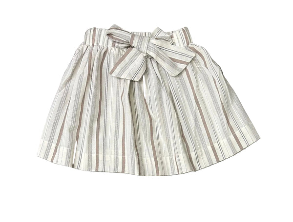Beige Stripe Cot Skirt