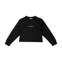 Black Stella Signature Embroidery Crewneck