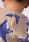 Baby Beige with Blue Stars Crewneck