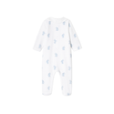 White and Blue Nuance Bunny Footie
