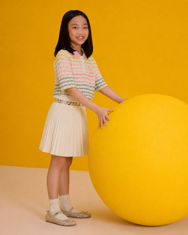 Multicolor Knit Short Sleeve Sweater
