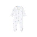 White and Blue Nuance Bunny Footie