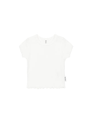 White Ribbed Tee