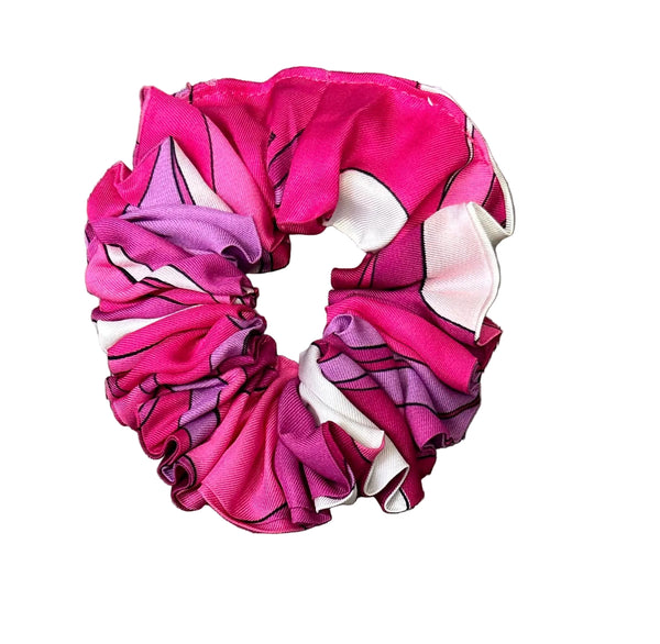 Pink Printed Scrunchie