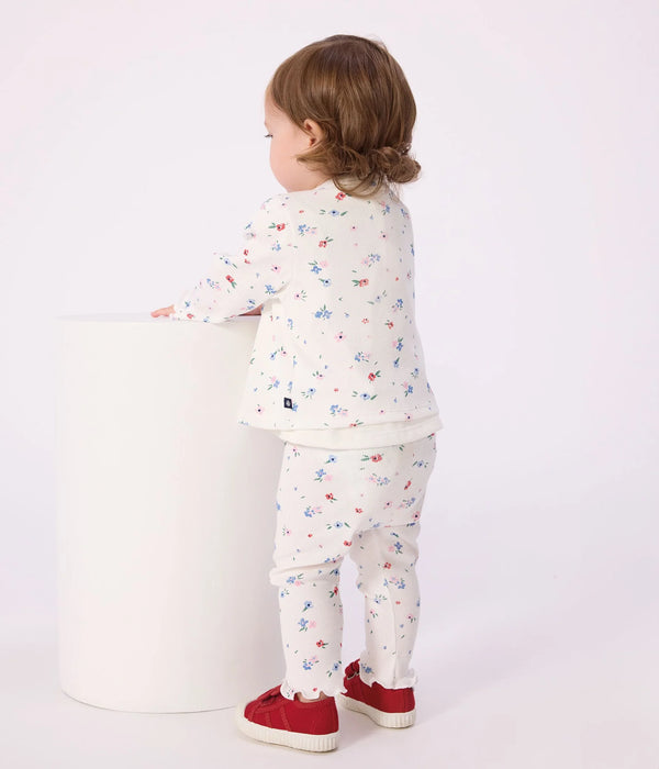 White Baby Floral Cardigan