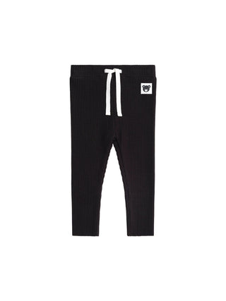 Black Rib Leggings