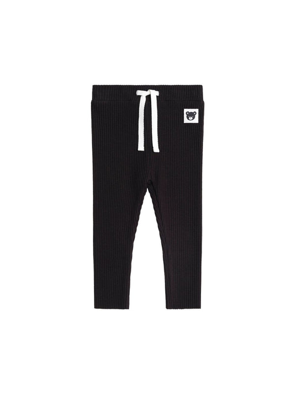 Black Rib Leggings