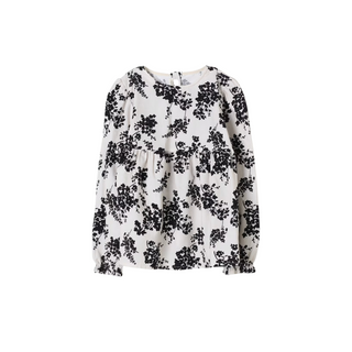 Beige/Dark Gray Floral Shirt