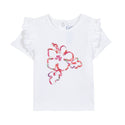 White Baby Hibiscus Flower Tee