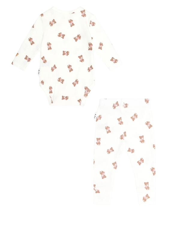 White with Pink Bow Huxette Ensemble