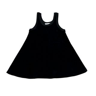 Black Velour Short Jumper Dress