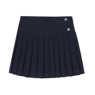 Navy Prudence Pleated Skirt