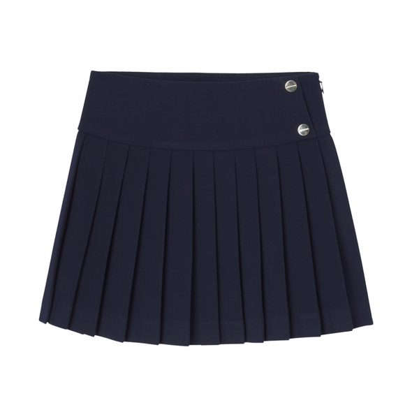 Navy Prudence Pleated Skirt