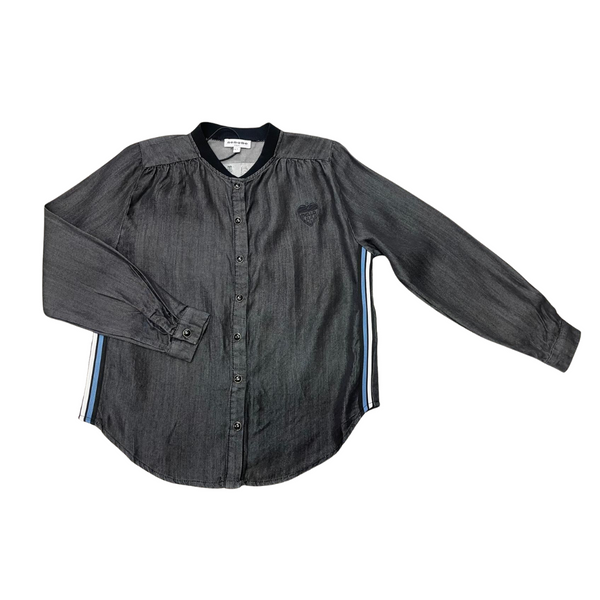 Black Denim Long Sleeve Shirt