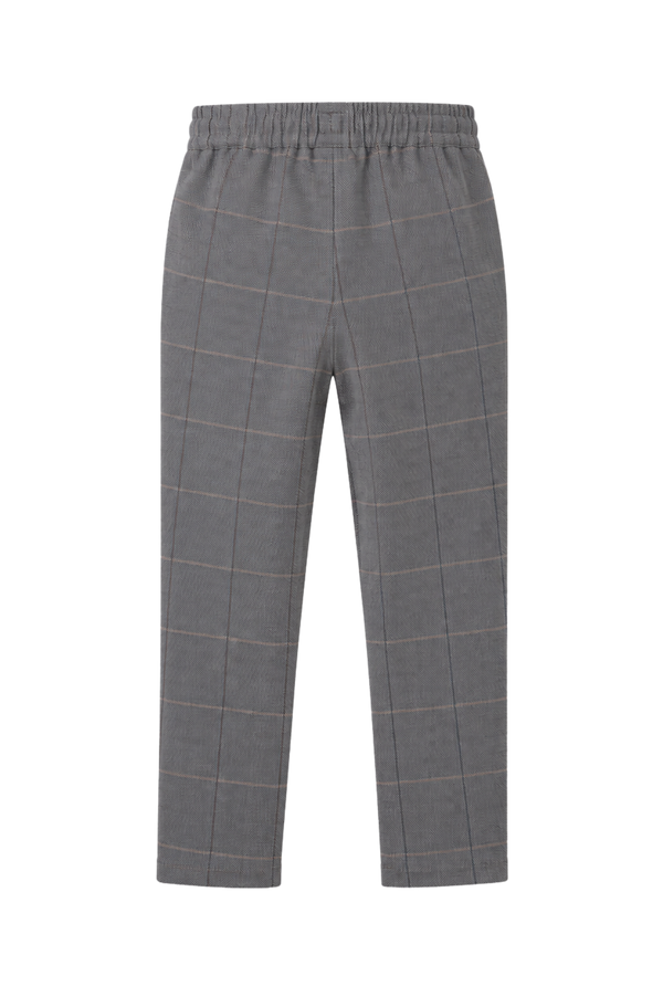 Earth Grey Windowpane Everyday Stretch Pants