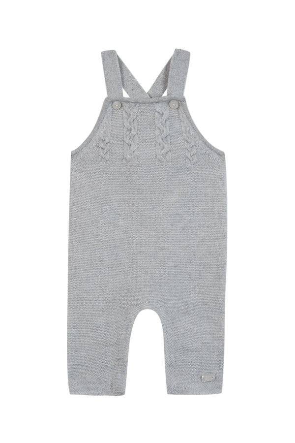 Grey Knit Overalls