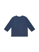 French Navy Furry Huxbear Long Sleeve Tee