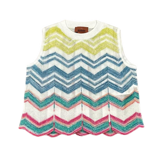 Multicolor Sleeveless Knit Top
