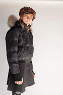 Highline Black Teen Bomber with Fur