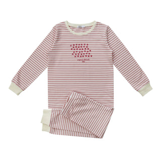 Pink Striped Pajama Set