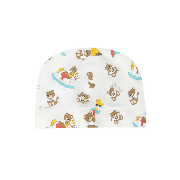Cloud Baby Bib + Hat Gift Set Teddy Windmill Print