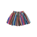 Multicolor Striped Drawstring Skirt