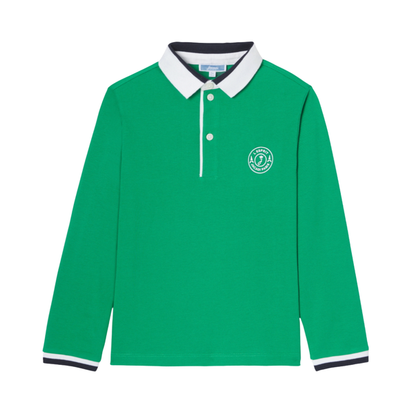 Green Vigne Long Sleeve Polo