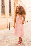 Red Floral Tiered Maria Sundress