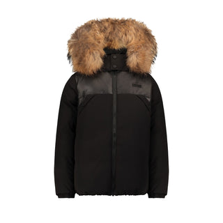 Black Mixed Media Coat