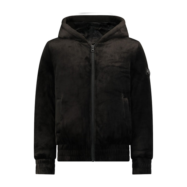 Black Classic Velour Hoodie