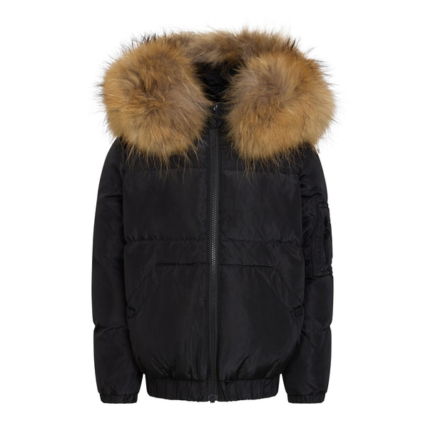 Black Kangaroo Pocket Coat