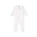 White and Pink Leopoldine Flower Footie