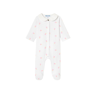 White and Pink Leopoldine Flower Footie
