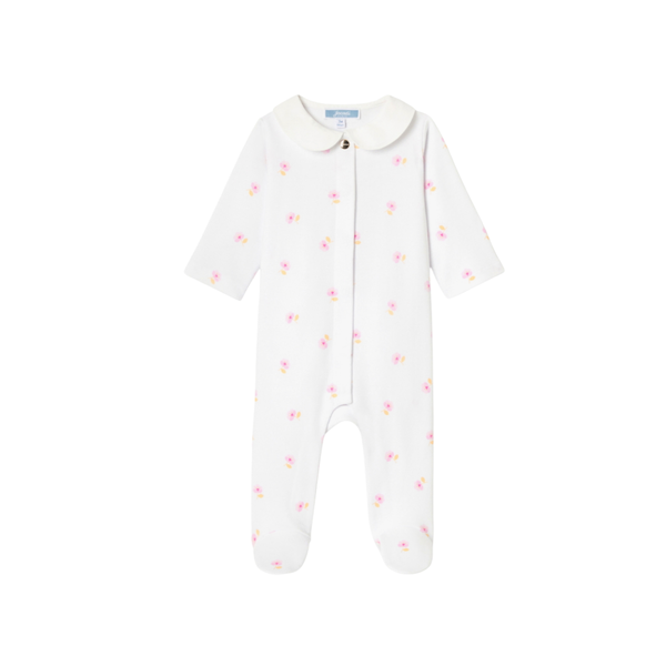 White and Pink Leopoldine Flower Footie