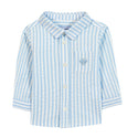 Blue and White Little Boys Striped Shirt