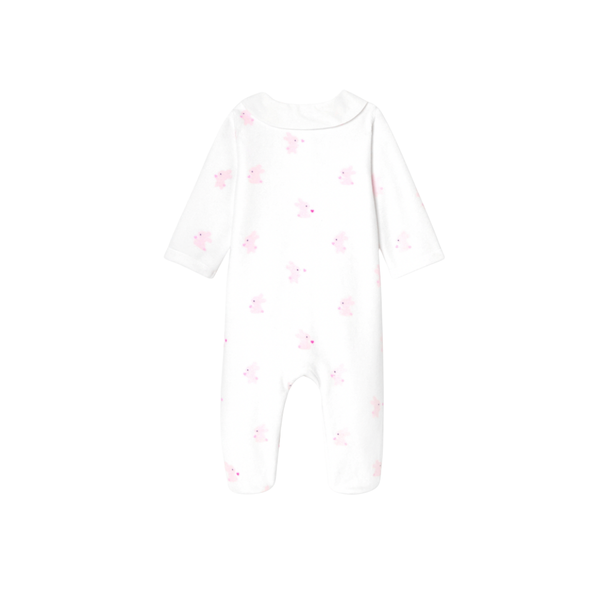 White and Pink Noelie Bunny Footie