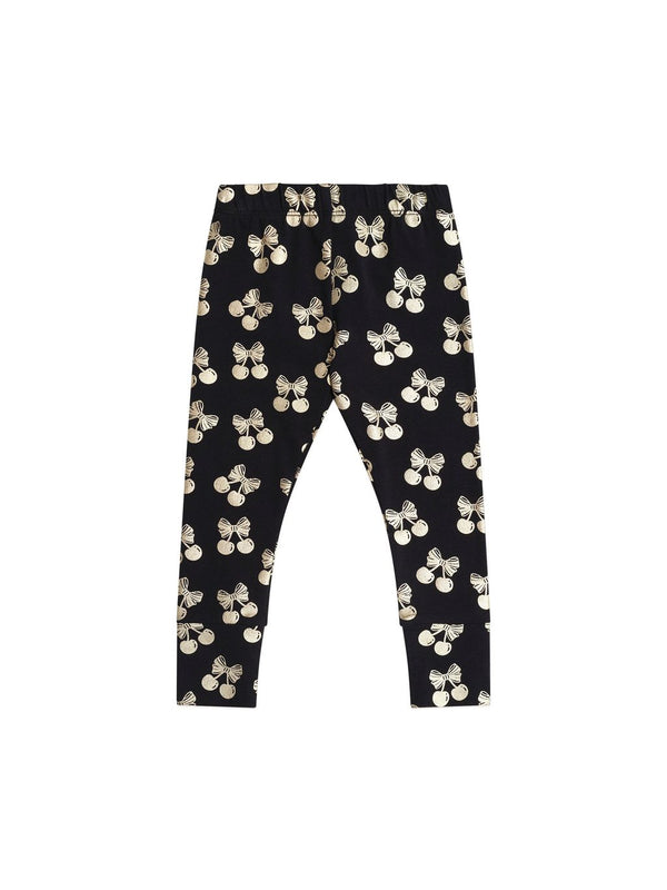 Black and Gold Cherry Pie Leggings