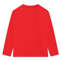 Bright Red Black Square Logo Tee