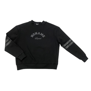 Black Tone on Tone Logo Crewneck
