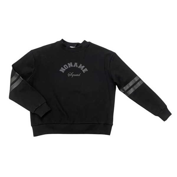 Black Tone on Tone Logo Crewneck