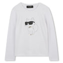 White Choupette Long Sleeve Tee