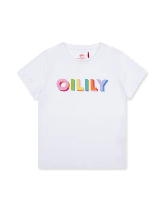 White Tak Unisex Multicolor Logo Tee