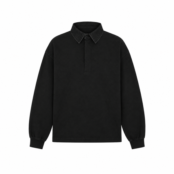 Black Denim Polo